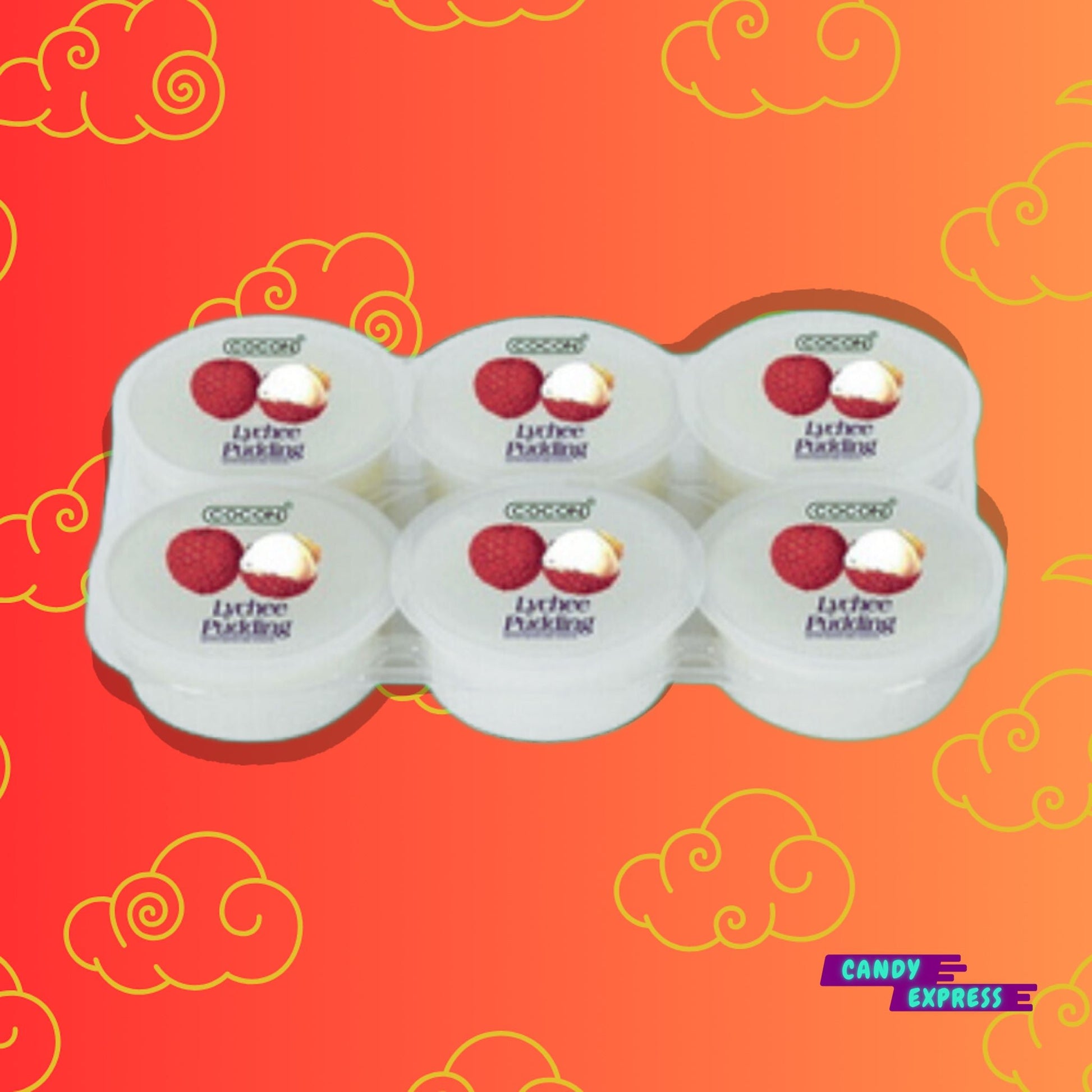 Licsi Puding Kókusz Darabkákkal - Candy Express