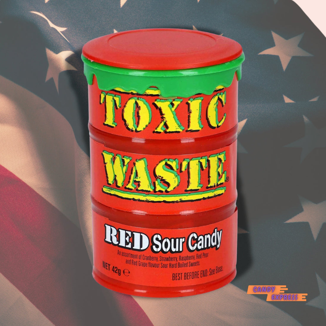 Toxic Waste Piros dobozos cukorkák - Candy Express