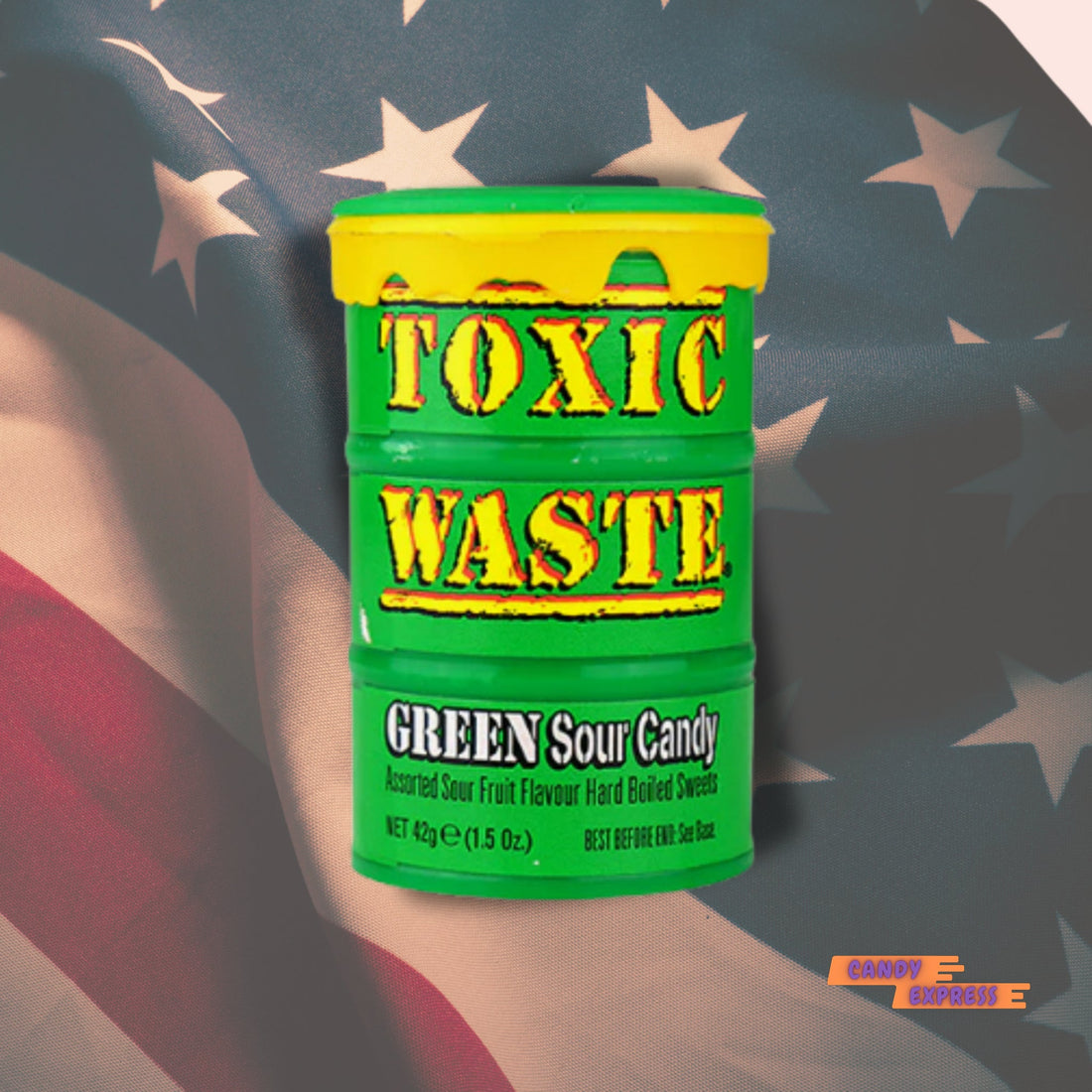 Toxic Waste zöld dobozos cukorkák - Candy Express